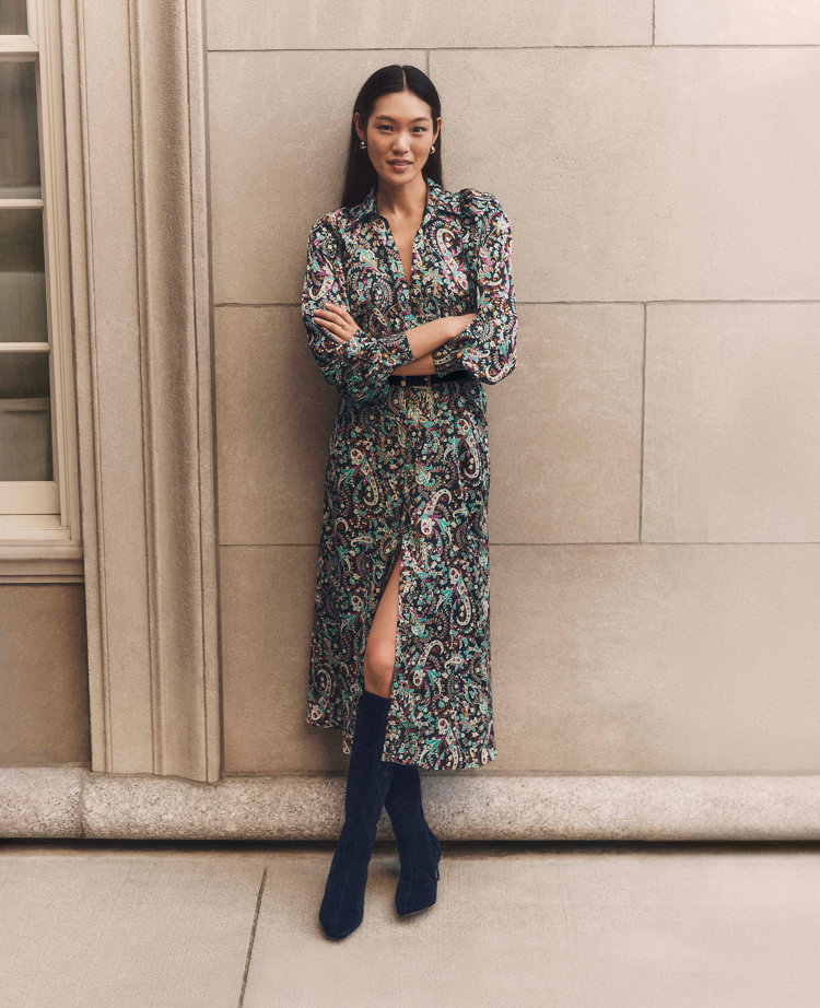 Petite Floral Belted Shirtdress
