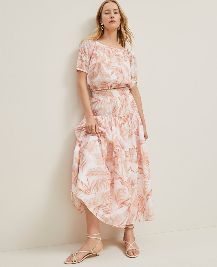 Floral Tiered Full Skirt