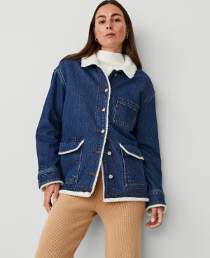 Petite Weekend Collection Sherpa Lined Relaxed Carpenter Jacket
