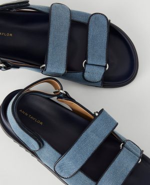 Weekend Collection Denim Slingback Sport Sandals