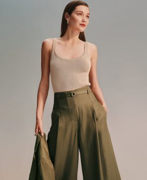 Scoop Neck Sweater Tank Top