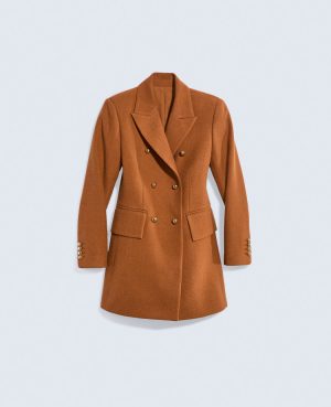 Fitted Long Double Breasted Coat