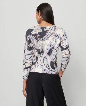 Paisley Boatneck Sweater