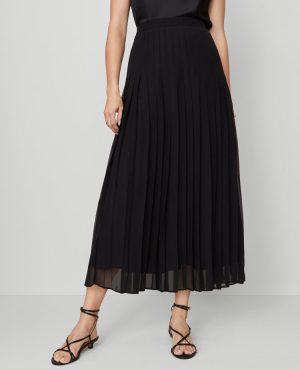 Chiffon Pleated Maxi Skirt