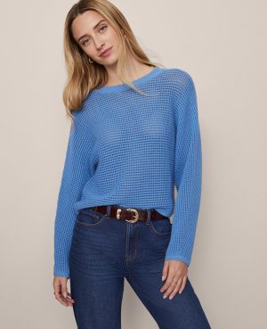 Weekend Collection Open Stitch Scalloped Sweater