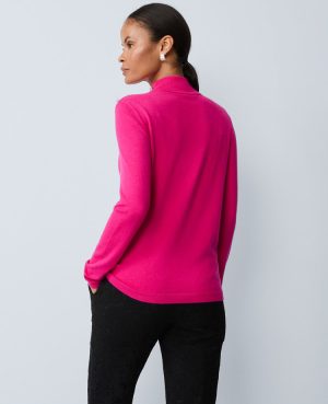 Button Turtleneck Sweater