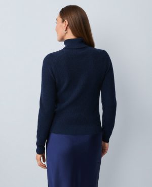 Cashmere Ribbed Turtleneck Sweater