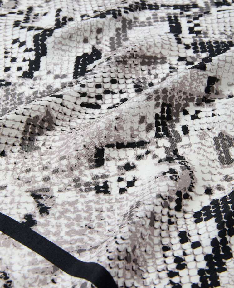Snake Print Triangle Silk Scarf