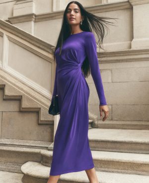 Crew Neck Twist Sheath Dress