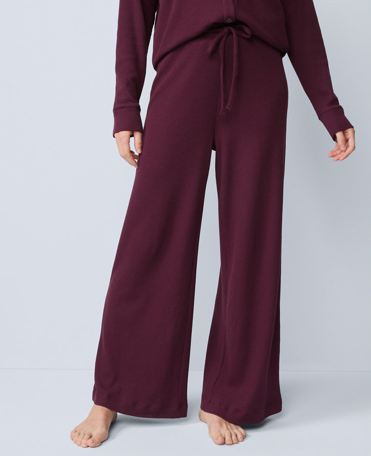 Waffle Wide Leg Lounge Pants