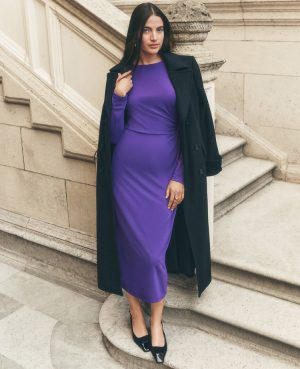 Petite Fitted Double Breasted Long Coat