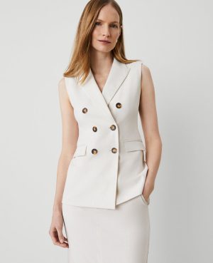 The Petite Long Double Breasted Vest
