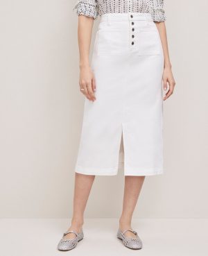 Petite Weekend Collection Denim Midi Skirt