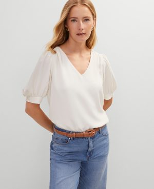 Petite V-Neck Popover