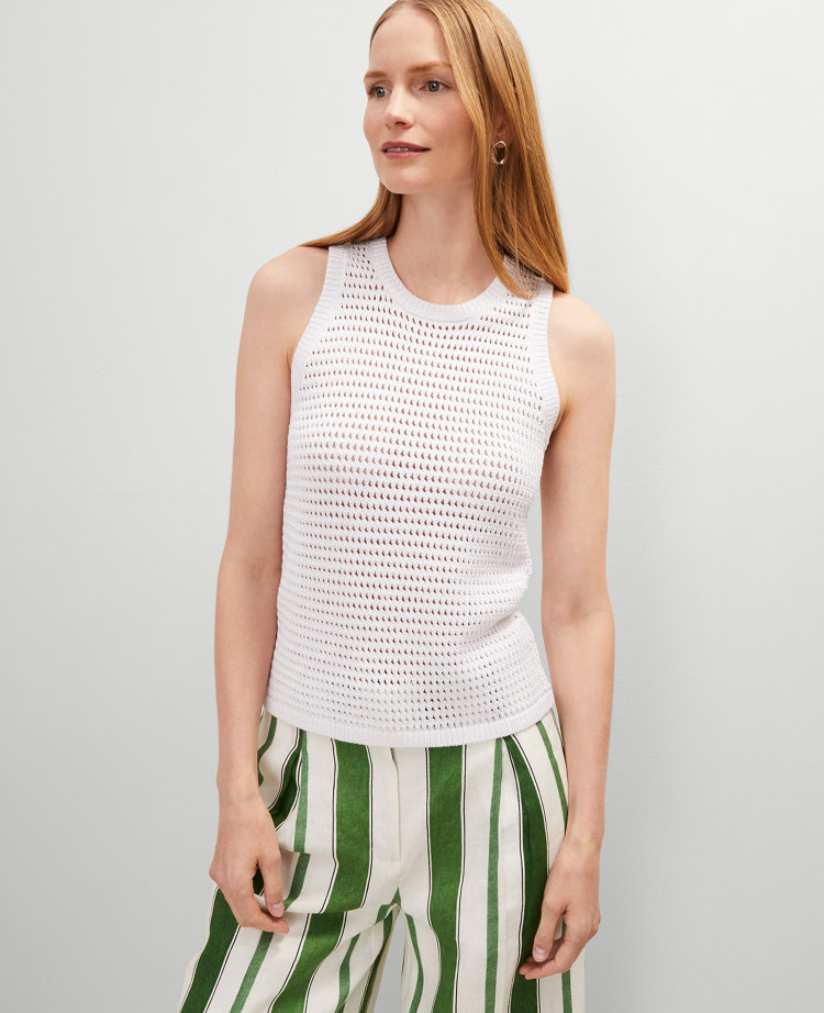 Petite Open Stitch Sweater Shell