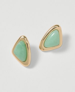 Triangle Stone Stud Earrings