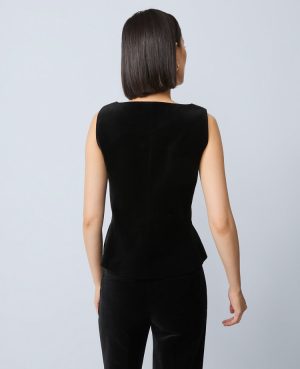 Velvet Square Neck Vest