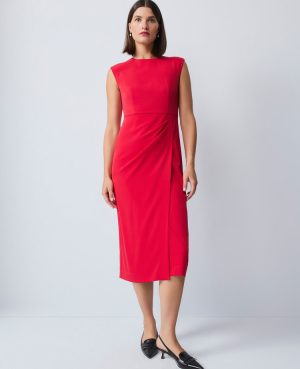 Faux Wrap Sheath Dress