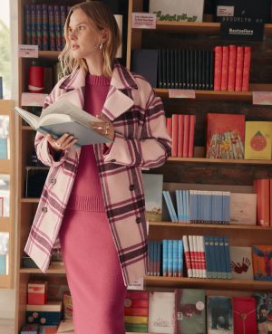 Petite Weekend Collection Plaid Cocoon Coat