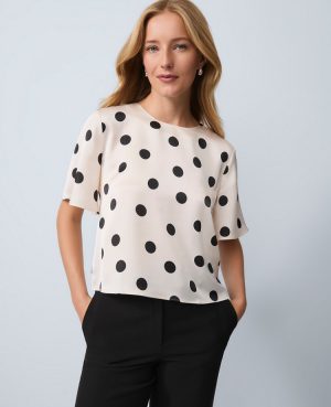 Dotted Satin Top