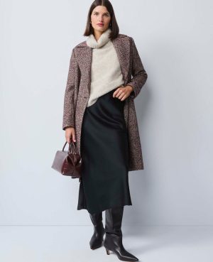 Herringbone Double Breasted Long Coat