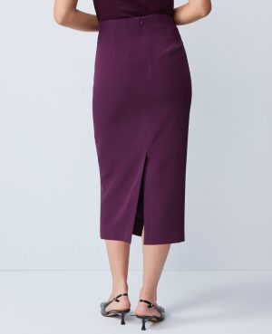 Fluid Crepe Pocket Midi Skirt