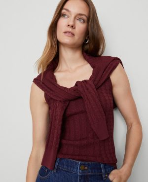 Mixed Cable Sweater Shell