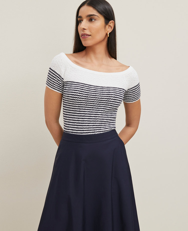 Petite Textured Off-The-Shoulder Sweater