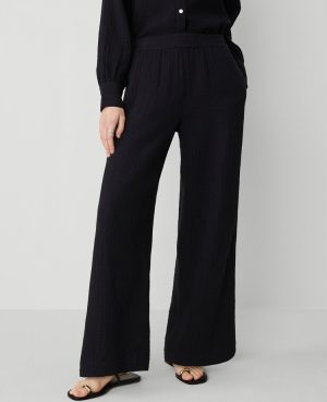The Petite Pull-On Wide-Leg Pant in Triple Cloth