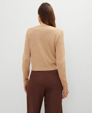 Petite Shimmer Open Cardigan