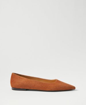 Weekend Collection Pointy Toe Suede Ballet Flat
