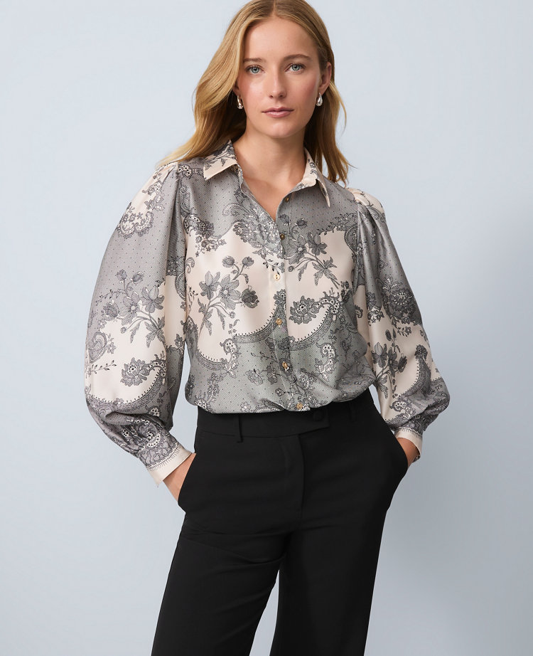 Floral Satin Blouse