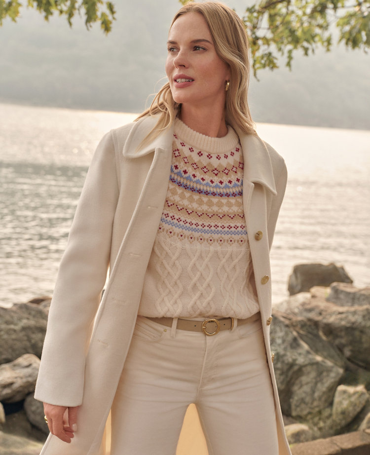 Weekend Collection Fair Isle Cable Sweater