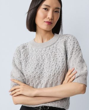 Shimmer Cable Sweater Tee