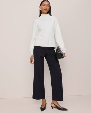 Contrast Stitch Turtleneck Sweater