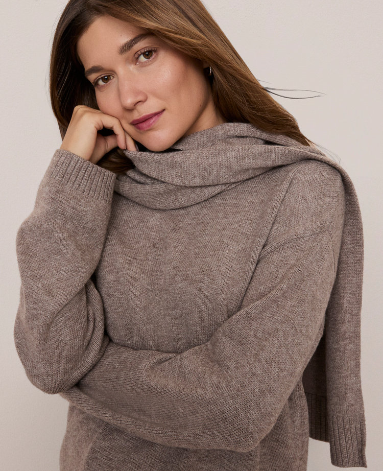 Petite Weekend Collection Scarf Sweater