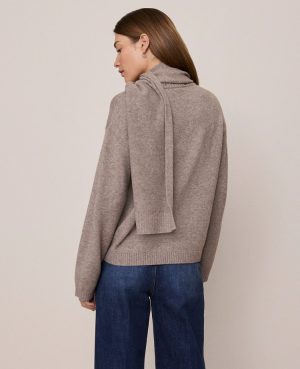 Petite Weekend Collection Scarf Sweater