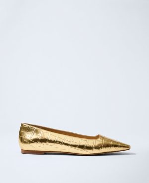 Metallic Croco Flat