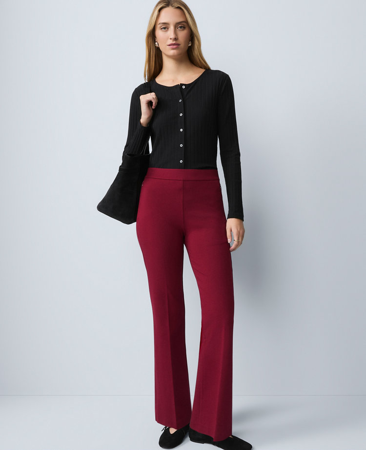 Petite Weekend Collection Ponte Flare Pant