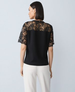Ponte Lace Trim Top