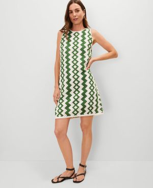 Geo Crochet Shift Dress