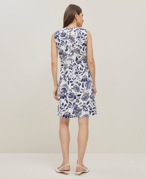 Floral Linen Blend Shift Dress
