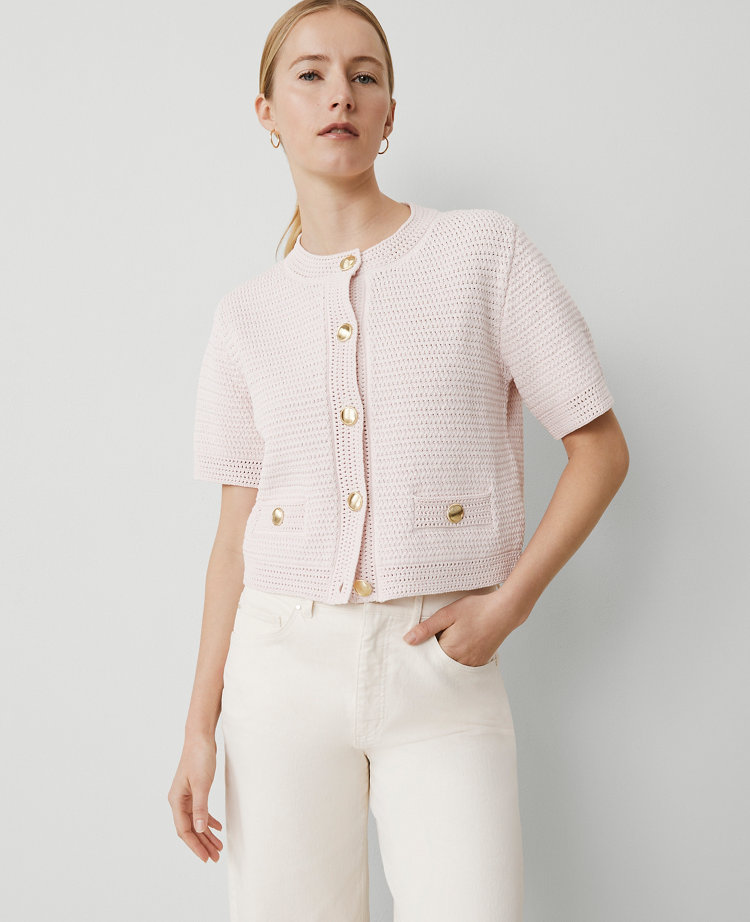 Petite Textured Sweater Jacket