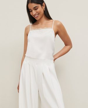 Lace Trim Square Neck Tank Top