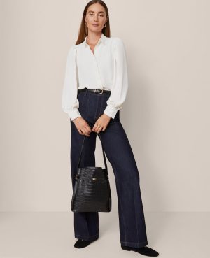 Lace Collar Blouson Sleeve Shirt