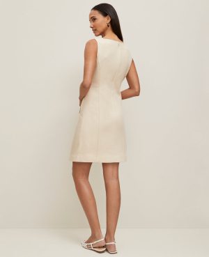 Petite Square Neck Button-Down Dress