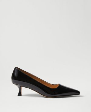 Patent Nip Toe Kitten Heel Pumps