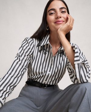 Striped Embellished Shirt