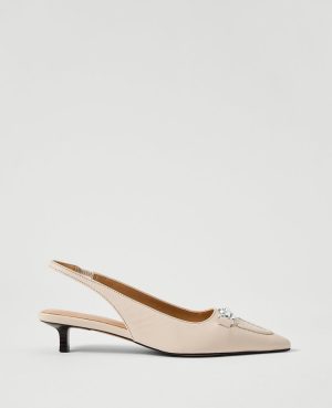 Horsebit Leather Slingback Pump