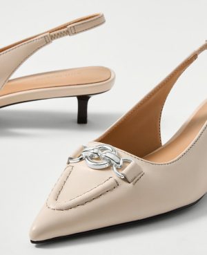 Horsebit Leather Slingback Pump